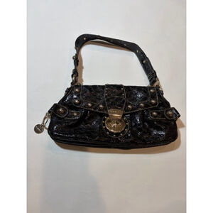 Guess Y2K Baguette Bag Black Patent Croc Studded Buckle Edgy 2000s
Read